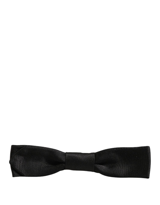 Men Black 100% SIlk Adjustable Neck Papillon Bow Tie