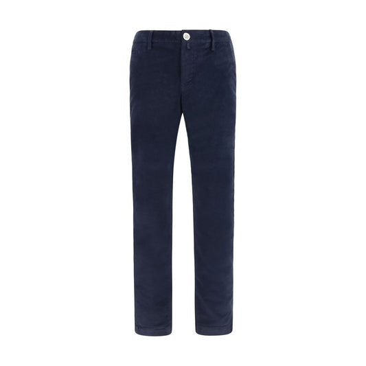 Blue Cotton Chino Pants