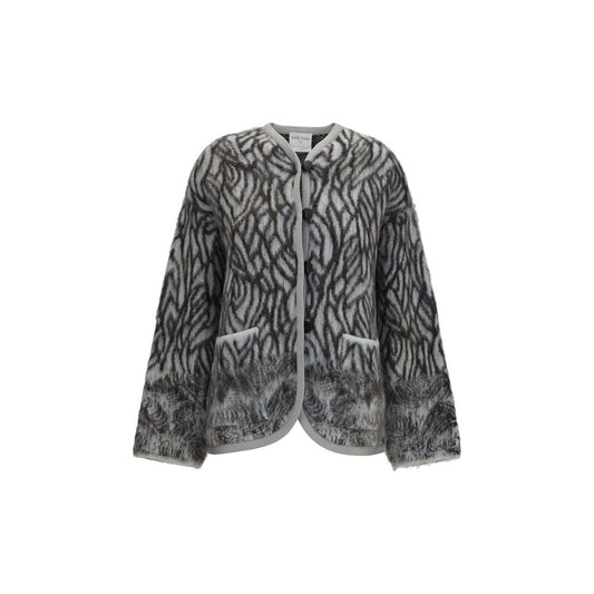 Gray Alpaca Vicugna Pacos Cardigan