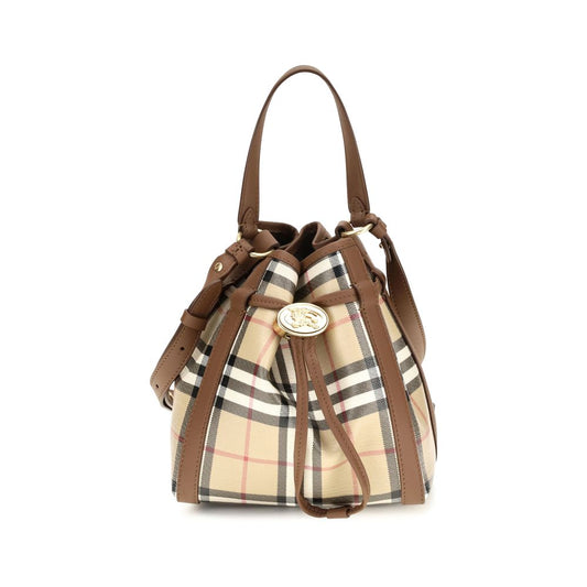 Beige Calf Leather Bos Taurus Backet Bag