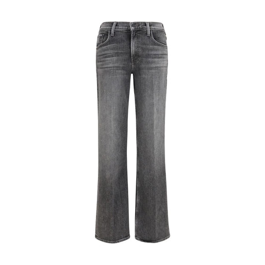 Gray Cotton Bootcut Jeans