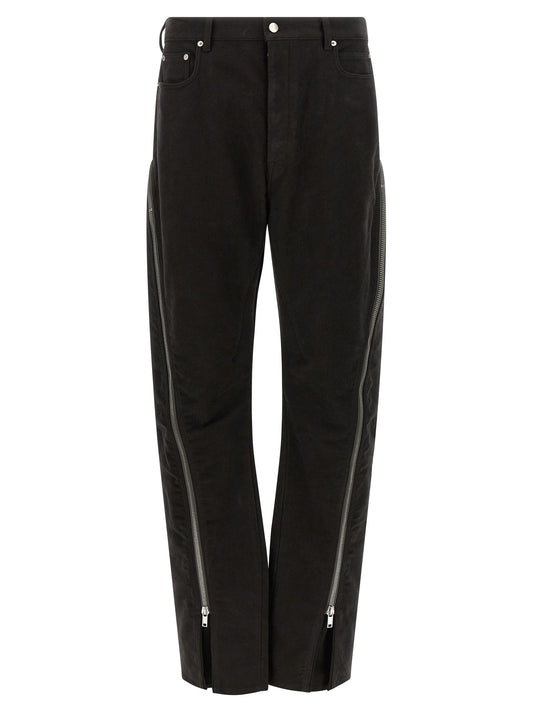 Black Cotton Flared Pants