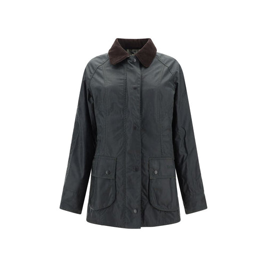 Bicolor Cotton Full-Length Jacket