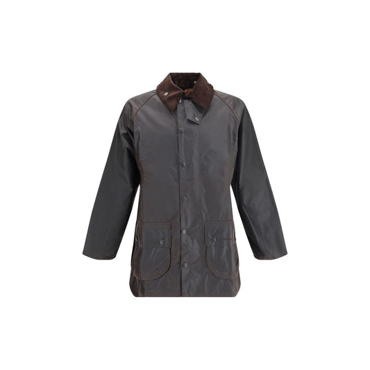 Black Cotton Full-Length Jacket
