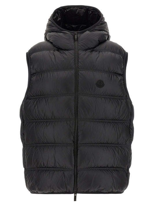 Black Polyamide Sleeveless Jacket
