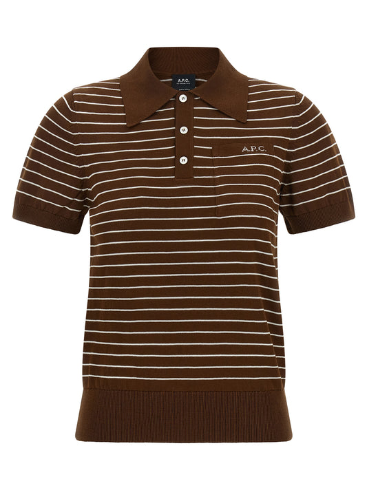 Brown Cotton Polo Shirt