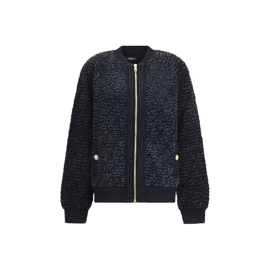 Black Viscose Bomber