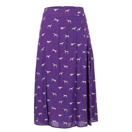 Purple Viscose Women Skirt