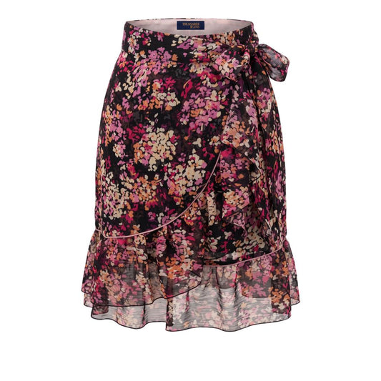 Pink Polyester Women Skirt