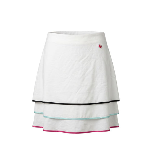 White Viscose Women Skirt