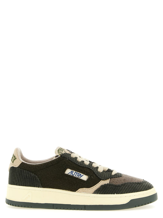 Brown Textile Low Top Sneakers