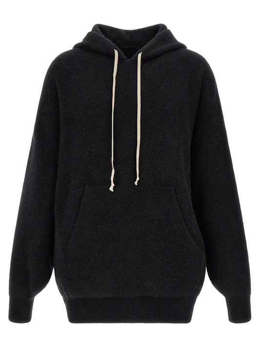 Black Marabou Sweatshirt