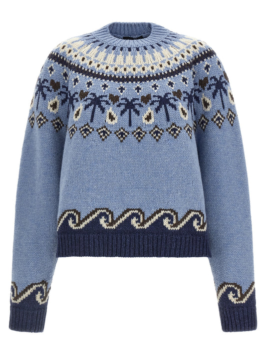 Blue Virgin Wool Cardigan