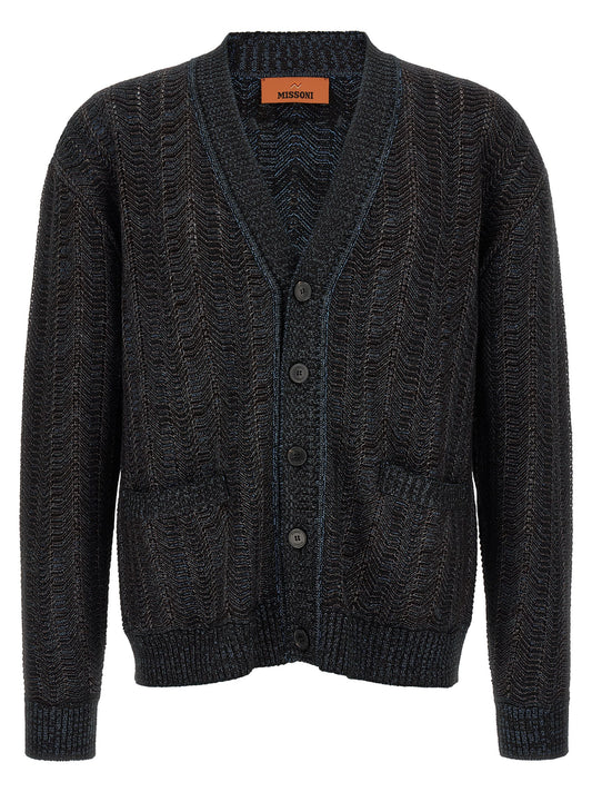Blue Viscose Cardigan
