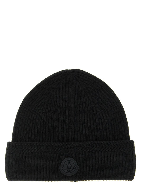 Black Virgin Wool Beanie