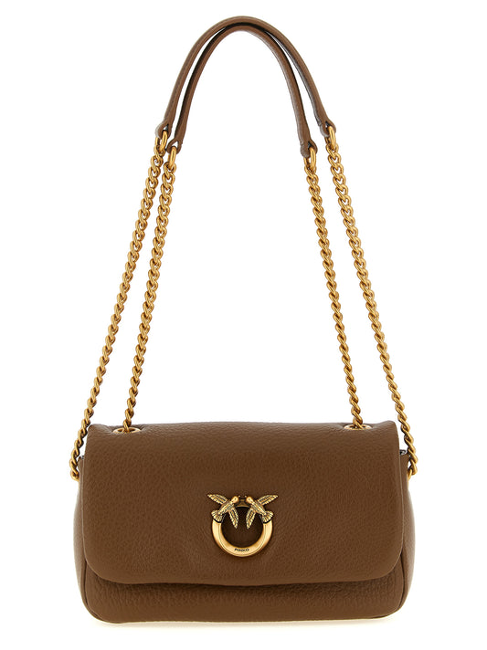 Brown Lamb Leather Shoulder Bag