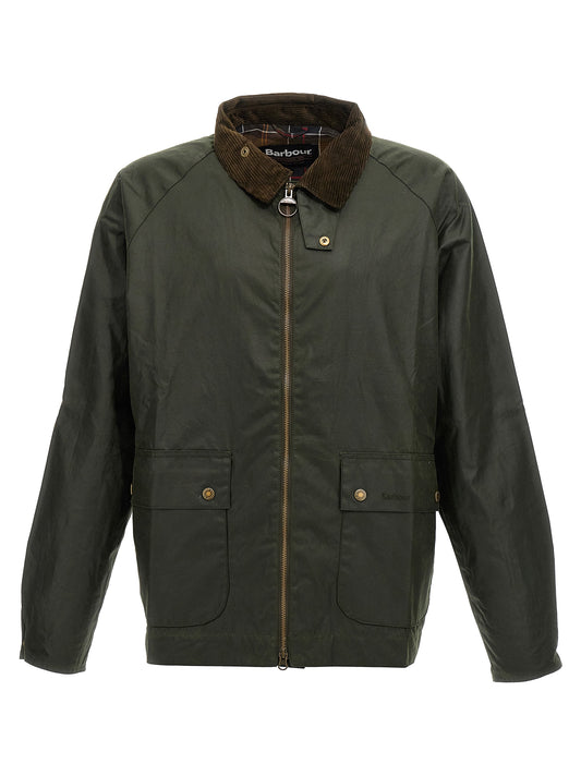 Bicolor Cotton Full-Length Jacket
