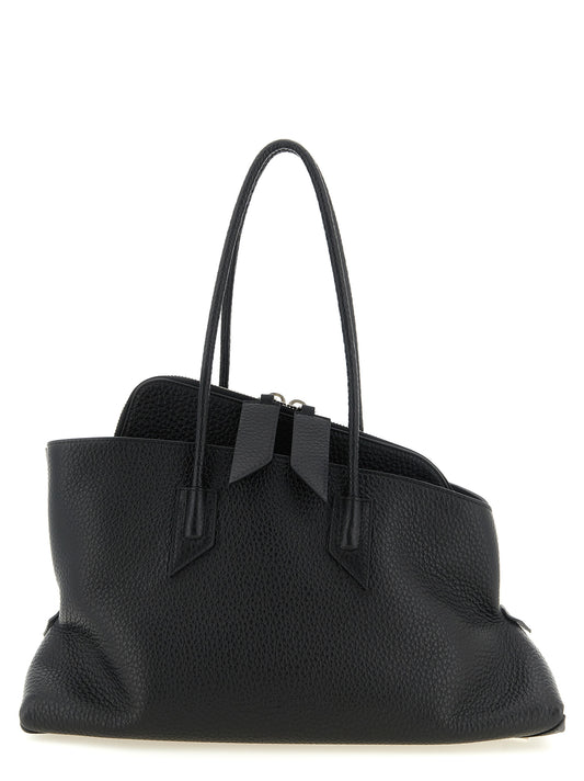 Black Bovine Leather Shoulder Bag