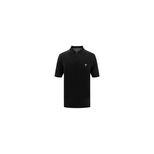 Black Wool Oves Aries Polo Shirt