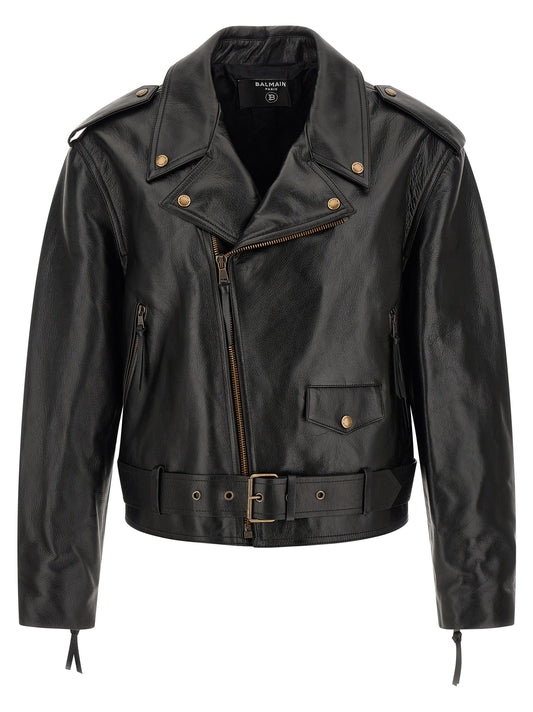 Black Calfskin Leather Jacket