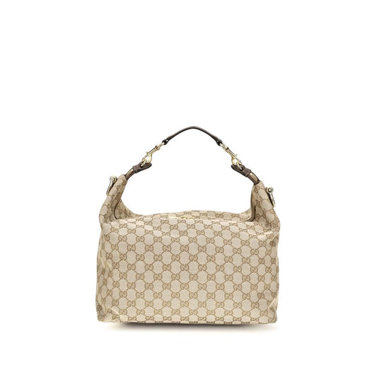 Beige Fabric Shoulder Bag
