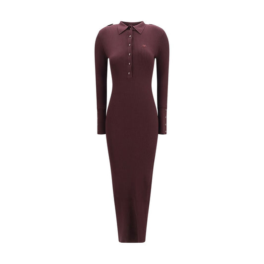 Bordeaux Viscose Casual Dress