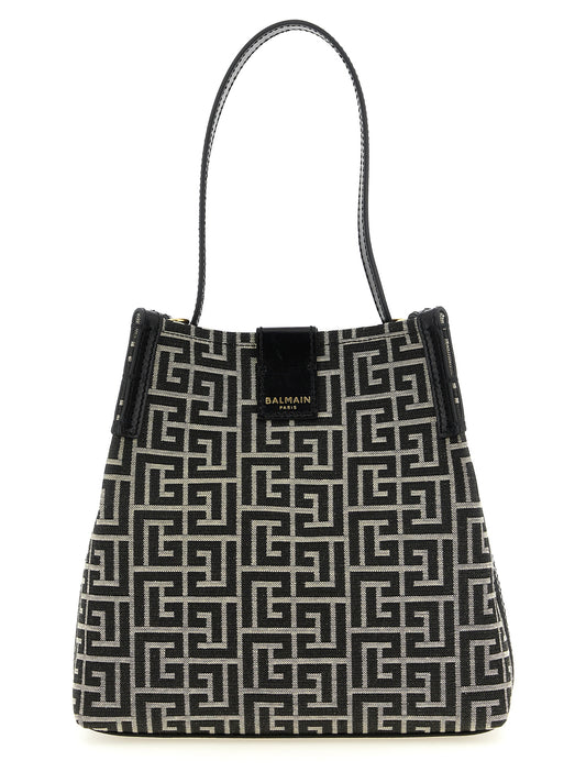 Bicolor Cotton Shoulder Bag