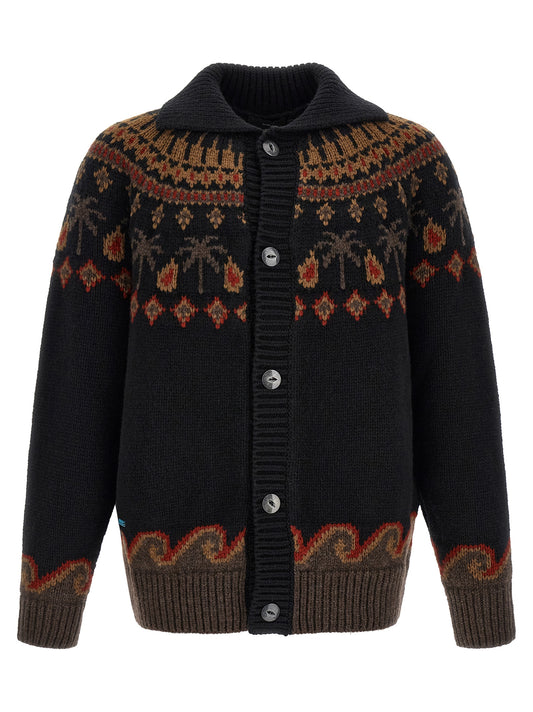 Black Wool Cardigan
