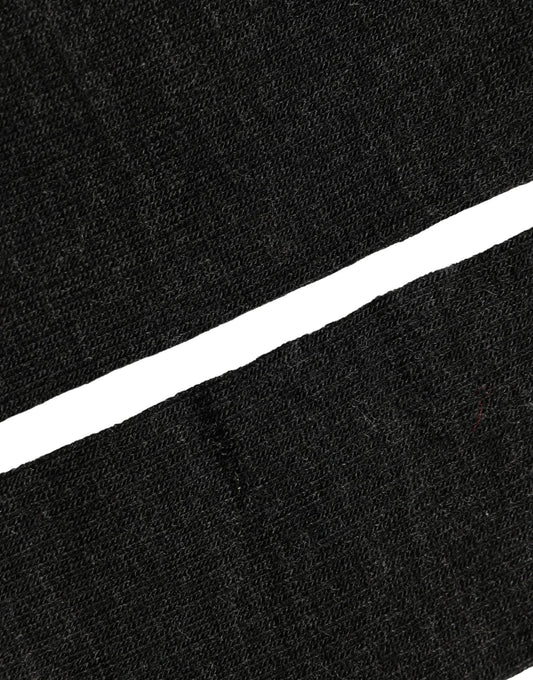 Black Wool Knit Calf Long Women Accessory Socks