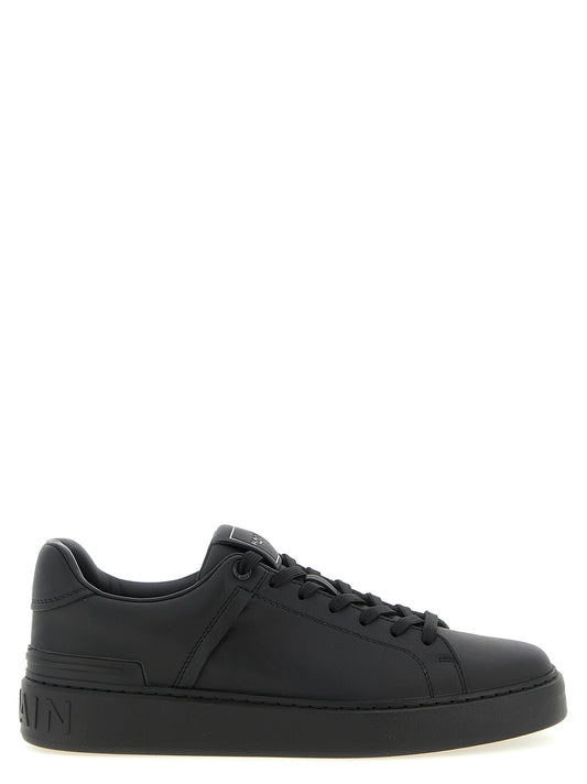Black Calfskin Low Top Sneakers