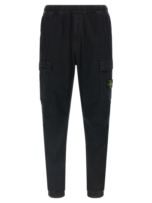 Black Cotton Cargo Pants