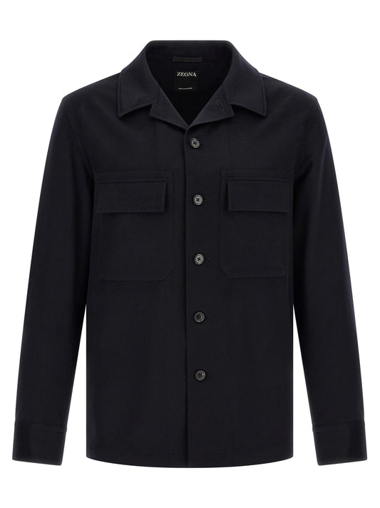 Blue Wool Blouse