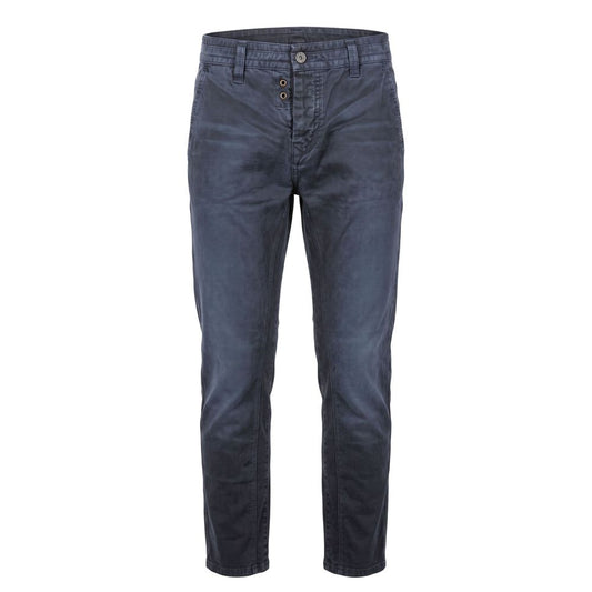 Blue Cotton Men Pant