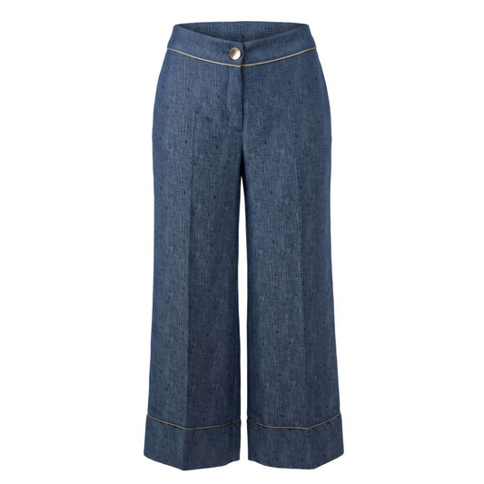 Blue Viscose Women Pants
