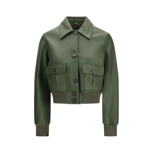 Bicolor Leather Leather Jacket