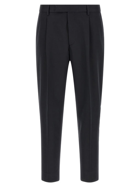 Blue Cotton Dress Pants