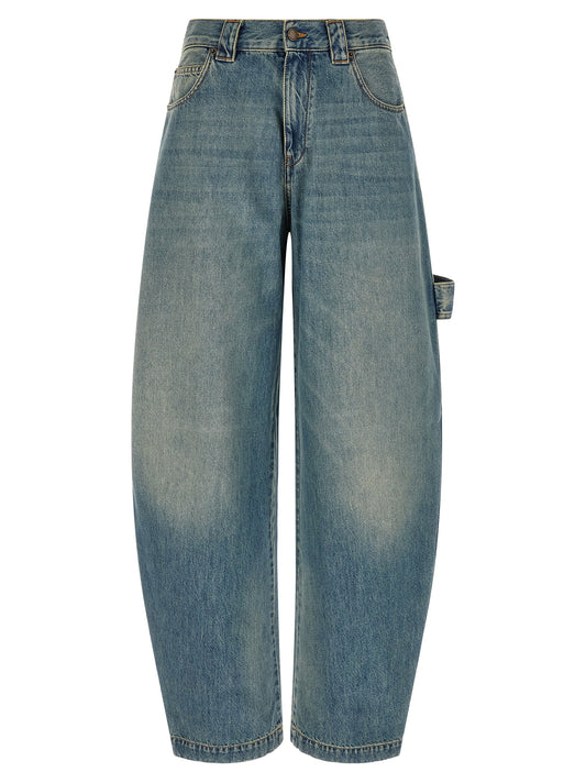 Blue Cotton Relaxed Fit Jeans