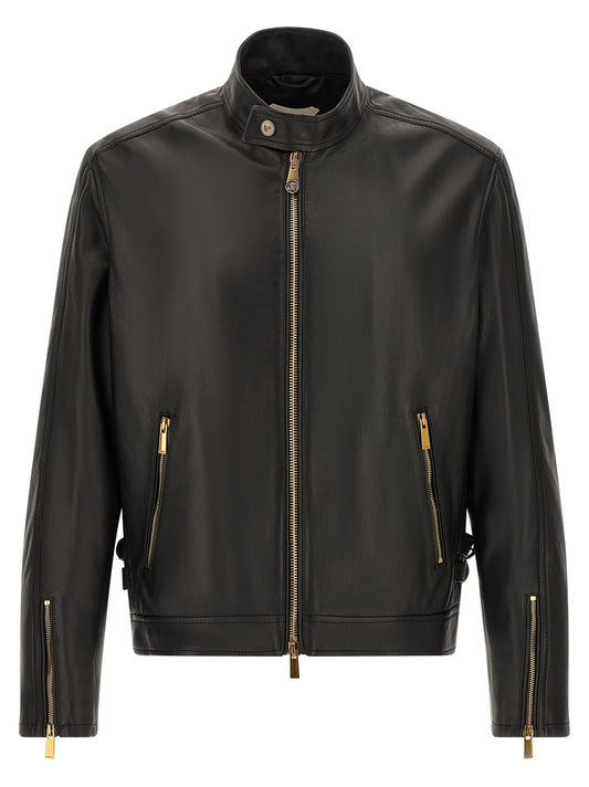 Black Lamb Leather Leather Jacket