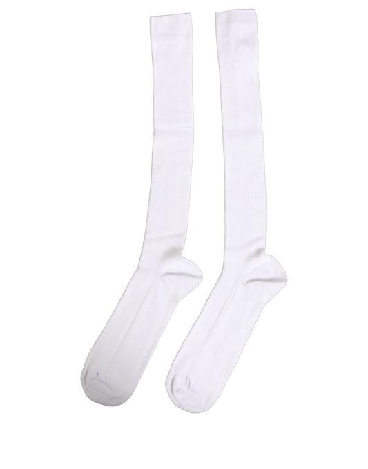 Men White Viscose Over The Calf Accessory Socks