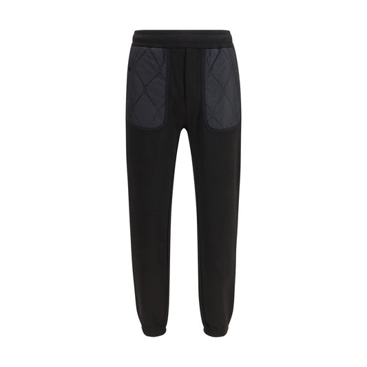 Black Cotton Athletic Pants