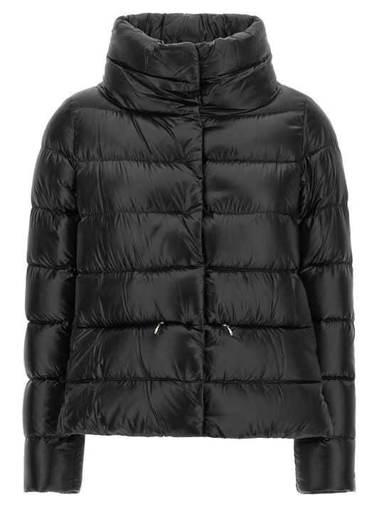 Black Polyamide Full-Length Jacket