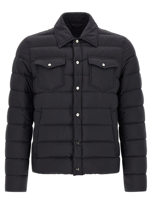 Black Polyamide Full-Length Jacket