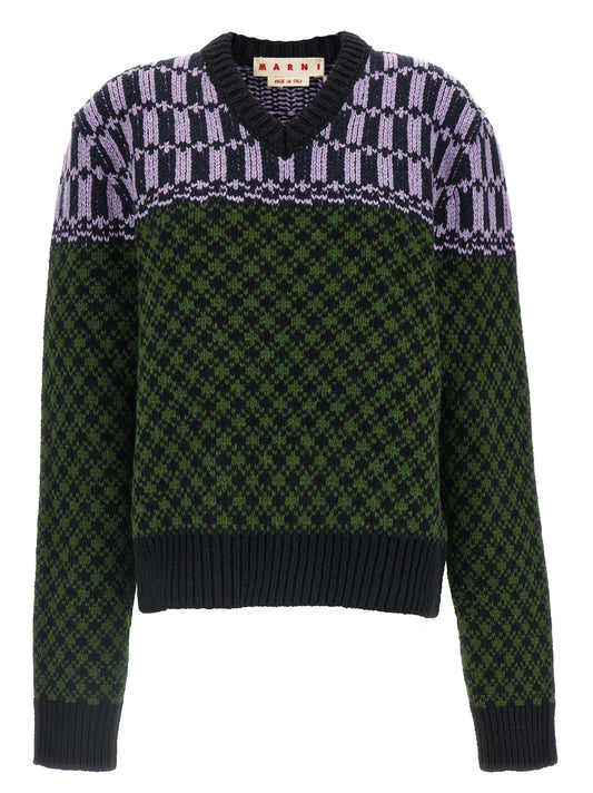 Multicolor Wool Cardigan
