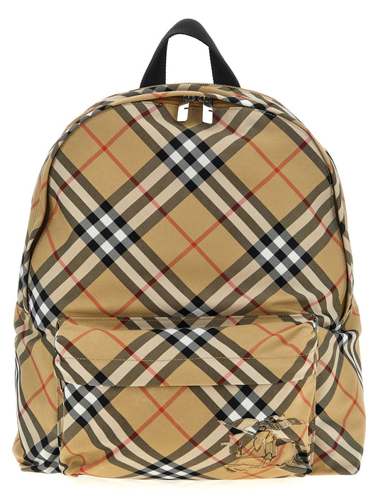 Beige Polyester Backpack