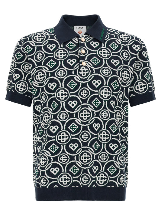 Blue Cotton Polo Shirt