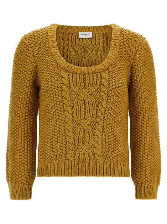 Bicolor Wool Cardigan