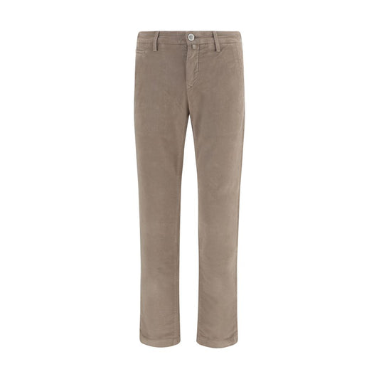 Beige Cotton Chino Pants