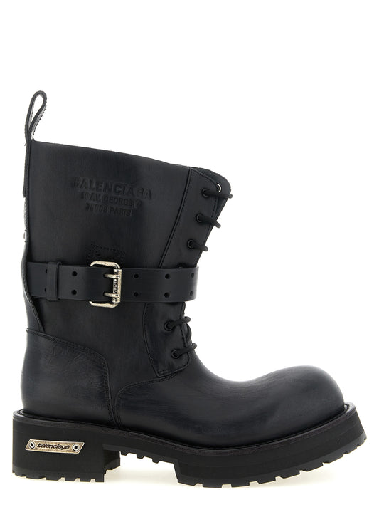 Black Calfskin Ankle Boots