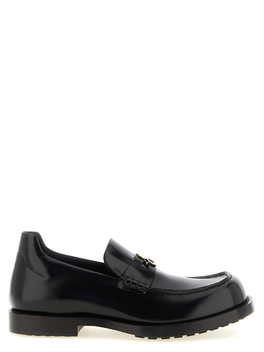 Black Calfskin Slip-On Loafers