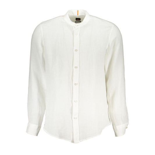 White Linen Men's Shirt